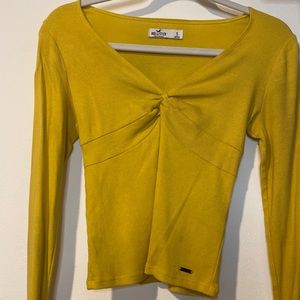 Hollister Long Sleeved Mustard Yellow Top (Small)